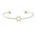 Healeved Silber's cuff bracelet finger ring bracelet trendy jewelry open bangle adjustable bangle juke -occupied bangle star hand jewelry ladies bracelet star 16*6cm golden