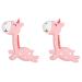 Healifty Chew Toy Teething Teeth Girls Babies Toys Kids Giraffe Infant Teether Baby Pink for Boys Silicone Toddler Pinkx2pcs Size 1x2pcs