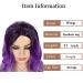 Wiwige Long Curly Wavy Ombre Purple Synthetic Wig for Women - Perfect for Daily Wear, Parties, Halloween & Cosplay with Free Wig Cap Included - Buy Online on GoSupps.com