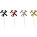 BoningNEW 24 PCS Repair Tools Cupcake Toppers Hammer Wrench Cupcake Picks for Kids Birthday Party Wedding ServiceTheme Party Cake Decorations Supplies(Glitter four colors: Black Gold Silver Red) - Buy Online on GoSupps.com