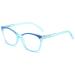 Koosufa fashion cats anti -blue lights reading glasses women feather hornier cateye horn -girlfriends visual aid retro designer anti -fatigue reading glasses with strength 1.0 2.5 3.0 3.5 4.0 1x transparent blue 1.0 x