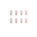 Justotry 24 Pieces Heart Coffin Press-On Nails | Pink French Valentine s Day Ballerina Fake Nails for Women - Buy Online on GoSupps.com