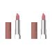 Maybelline Color Sensational Lipstick Lip Makeup Cream Finish Hydrating Lipstick Nude Pink Red Plum Lip Color Warm Me Up 0.15 oz (Packaging May Vary) (Pack of 2) WARM ME UP 0.15 Ounce (Pack of 2)