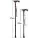 Walking Crutch Adjustable with LED Light and Alarm Non-Slip Basefor Men and Women Walking Stick Bathing in Sunlight - Buy Online on GoSupps.com