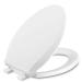Elongated Toilet Seat, Quick-Release Hinges, Slow Close, Heavy Duty, Never Loosen, Aviation Material, White(18.5) White Elongated