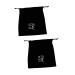 HAPINARY 2 Pcs Hair Dryer Storage Bag Hair Dryer Supplies Hair Blower Pouch Jewels for Hair Flannel Black