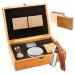Naked Armor Straight Razor Kit - Shave-Ready Japanese Stainless Steel Blade Complete Mens Shaving Kit Straight Razor Shaving Kit for Beginners with Shaving Soap Brush Strop Gift Box (Mahogany)