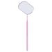 Grafted Eyelash Mirror Stainless Steel Dental Inspection Mirror Compact Eyelash Auxiliary Tool for Women(Pink)
