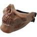Half Skull Airsoft Mask - Creative Protection for Halloween & Masquerade Parties | Tan - Buy Online on GoSupps.com