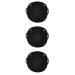 Zerodeko 3pcs Air Fryer Cooking Pot Air Fryer Supply Turkey Roasting Pan with Rack Baking Liner Blackx3pcs 20x6.5cmx3pcs