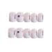 24Pcs/Set Press On Nails French Blue White Dot Half Cut False Nail Patch False Nails Acrylic Fake Nails Full Cover Nails Tips Artificial Finger Manicure Press on nails for Women and Girls