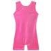TENVDA Girls Gymnastics Leotards with Shorts Size 2-12 Years Old Sparkly Multicolor Tumbling Biketards Hot Pink 3-4T