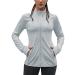 COOrun Women's UPF 50+ Sun Protection Hoodie Jacket Long Sleeve Hooded Active Shirts Outdoor Performance with Pockets No Hood Medium 06 Grey