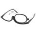 Clear Make Up Glasses Flip Up Lens Magnifying Eyeglasses Eye Makeup Glasses for Women (Black 1.5)