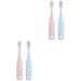 Healvian 4 pieces baby toothbrush baby toothbrush toothbrushes for children toothbrush with soft bristles children's toothbrush tongue toothbrush for babies dental care toothbrush gently detergent pp