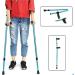 Forearm Crutches Adjustable Adjustable Crutch Aluminum Cane Height Adjustable Forearm Elbow Underarm Crutch Telescopic Blue Folding Walking Stick Lightweight Arm Crutch Journey - Buy Online on GoSupps.com