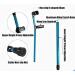 Forearm Crutches Adjustable Adjustable Crutch Aluminum Cane Height Adjustable Forearm Elbow Underarm Crutch Telescopic Blue Folding Walking Stick Lightweight Arm Crutch Journey - Buy Online on GoSupps.com