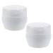 IMIKEYA Lot de 2 houppettes et leur r cipient rechargeables avec houppette douce. Distributeur de poudre pour b b id al pour la chambre de b b le langer et les d placements. Blanc.