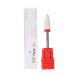 Nail Drill Bits Ceramic Manicure Drill Bits Ceramic Burr Podiatry Thick Nails Grinding Head for Manicure Pedicure Cuticle Gel Nail Polishing Red(Round Flat Head F)