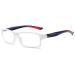Vevesmundo sporty reading glasses Blue light filter men women Light rectangular anti -blue light reading help visual aid glasses+1.0 +1.5 +2.0 +2.5 +3.0 +4.0 1 piece white & blue reading glasses 2.0 x x