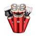 Rasoir lectrique Rasoir lectrique 5 en 1 for Hommes Tondeuse Barbe Rasoir Flottant 5D Machine de Rasage for t te Chauve Rouge