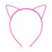 hgnxa Fluorescent Ear Shape Headband for Women Fashion Luminous Hair Hoop Carnivals Party Hairband for Woman Cosplay Rose red