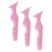 NOLITOY 3pcs Silicone Beauty Ruler Silicone Mascara Applicator Eyeliner Ruler Silicone Imprint Aluminum Foil 15X4.15CM Pink-2