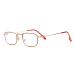 Zukky anti-blue light reading glasses for women men metal-blue light blocked readers the UV glasses block AM19 (Color: Red+Gold Size: 1x)