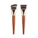 Flat Kabuki Foundation Brush Set 2 Pieces for Blending Liquid Cream Mineral Powder Makeup Beige