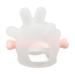 Soothing tooth toys made of food-safe silicone-tooth toys for babies-baby cubes with a handle on the wrist-BPA-free-silicone gauge for babies Transparent pink
