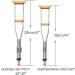 Adult Crutches 2pcs Underarm Crutches for Adults Aluminum Height Adjustable Armpit Crutches Men Women's Crutches Non-Slip Handy Cane Convenient Independence Small - Buy Online on GoSupps.com