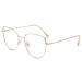 Firmoo Computer Glasses Women Blue Light Filter Glasses Without Insight Intactural Remand Metal Glasses Workplace Glasses Blaufilter UV protective glasses for screens 1.0x gold