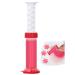 Toilet Gel Stamp Flower Fragrance Bathroom Deodorizer Bowl Cleaner Toilet Wand Stops Limescales and Stains with Air Freshening Deodorizing Clean Red
