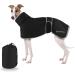 Waterproof Greyhound & Whippet Rain Coat | Lightweight Summer & Winter Dog Coats for Medium & Large Dogs | XXL Black - Buy Online on GoSupps.com