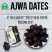 Ajwa Date 2 Pack - Premium Quality 400g Fiber-Rich Snack Dry Fruit from Madinah Munawara, Saudi Arabia - Ideal Ramadan Gift - Buy Online on GoSupps.com
