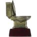 Gold Toilet Bowl Trophy | Last Place Loser Award - 6 Inch Tall - Engraved Plate Upon Request Blank (RFC) - Buy Online on GoSupps.com