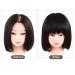 One Piece Straight Clip-In Human Hair Topper | Seamless Crown Closure | Natural Hairline | 12x12cm 25cm Natural Black - Ideal for All Hair Types - Buy Online on GoSupps.com