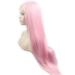 Xiweiya Long Silky Straight Pink Hair Wig - Synthetic Lace Front Wig for Women | Heat Resistant Fiber Middle Part Cosplay Ready - Buy Online on GoSupps.com