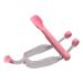 Contact lens tweezers and spoon set silicone caps soft rounded spoon travel size safer option complete tools for handling contact lenses (pink)