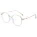 Lanomi fashion anti blue light reading glasses women men round reading aid blue light filter visual aid stylish tr90 anti fatigue glasses 1.0 1.5 2.0 2.5 3.5 4.0 transparent green 2.5 x
