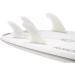 DORSAL Surfboard Fins Quad 4 Set Future Compatible White Medium Fiberglass with Honeycomb Hexcore