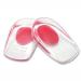 VivoFoot Gel Heel Cups Shoe Inserts for Plantar Fasciitis Heel Spur & Achilles Pain Relief Heel Lift Pads for Men & Women (Small 1 Pair) Red Small 1 Pair