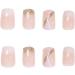 24pcs Short Coffin Glitter Pink False Press on Nails - Removable Full Cover Fake Nails for Women and Girls - Nail Art Accessories 0199Y42 - Buy Online on GoSupps.com