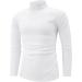 Jonivey Men's Turtleneck Long Sleeve Knitted Pullover Top - Bleach White | Size Medium - Buy Online on GoSupps.com