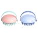 Ikaar 2 pieces of scalp massage brush shampoo hair brush for peeling and head massage silicone comb for wet and dry use for at home adult children's pet animals