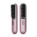 Flux Cordless Hair Straightener Brush - Portable Ideal for Travel. This Mini Ionic Hot Comb Straightener for Women Offers Lightweight Cordless Design and Fast Charging. (Pink)
