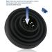 Segbewy Travel Hair Dryer Diffuser - Foldable & Portable Silicone Attachment for Natural Wavy & Thick Hair - Compatible with Nozzle D1.65 1.77 - Black - Buy Online on GoSupps.com