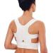 Back Brace Posture Corrector with 12 Magnets Mini Adjustable Support Brace for Improves Posture and Provides Lumbar Support and Lower and Upper Back Pain Unisex (White M)