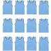 DreamHigh DH Soccer Sports Team Practice Pinnies Training Mesh Vests Youth -12 pcs Pack Sky Blue