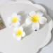 hgnxa Realistic Plumeria Flower Hairpin Elegant Wedding Hairclip Sweet Duckbill Clip Side Pin Nonslip Barrettes for Hair Shape - Buy Online on GoSupps.com